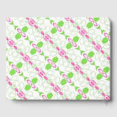 Roze bloempatroon gastenboek (Achterkant)