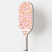 Roze Bloempatroon Gepersonaliseerde naam Schattige Pickleball Paddle (Links)