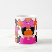Roze bloempatroon koffiemok (Center)