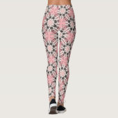 Roze bloempatroon leggings (Achterkant)