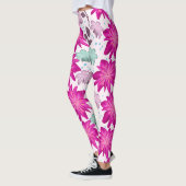 Roze bloempatroon leggings (Links)