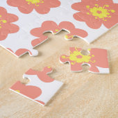 Roze bloempatroon legpuzzel (Zijkant)