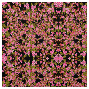 Roze bloempatroon stof