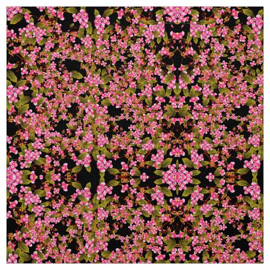 Roze bloempatroon stof (Swatch)