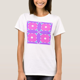 roze bloempatroon t-shirt