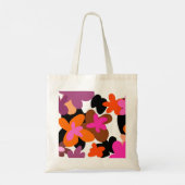 Roze bloempatroon tote bag (Achterkant)