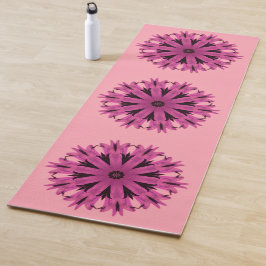 Roze bloempatroon yogamat