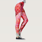 Roze Bloempioenroos Bloemen Art Leggings (Rechts)
