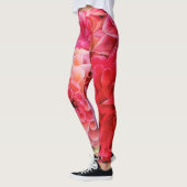 Roze Bloempioenroos Bloemen Art Leggings (Links)