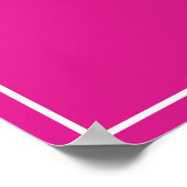 Roze bloemplacemat poster (Hoek)