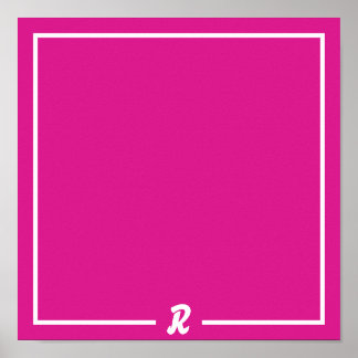 Roze bloemplacemat poster