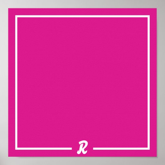 Roze bloemplacemat poster (Voorkant)