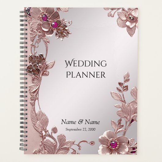 Roze Bloemplanner Planner (Voorkant)