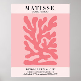 Roze bloemposter in blos | Muurkunst in Matisse-st Poster