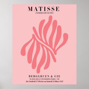 Roze bloemposter in blos Muurkunst in Matisse-st Poster