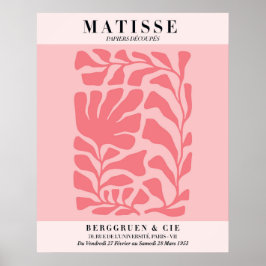 Roze bloemposter in blos | Muurkunst in Matisse-st Poster
