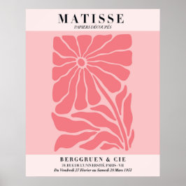 Roze bloemposter in blos | Muurkunst in Matisse-st Poster