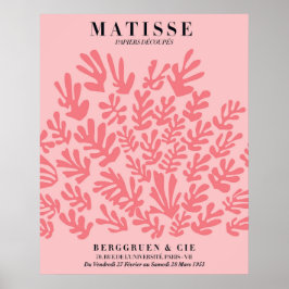 Roze bloemposter in blos | Muurkunst in Matisse-st Poster