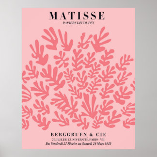 Roze bloemposter in blos | Muurkunst in Matisse-st Poster