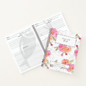 Roze bloemrecept kookboek notitieboek (Binnen)