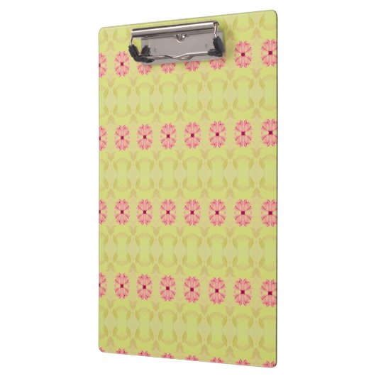  roze bloemrijke designer klembord (Links)