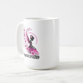 Roze Bloemrijke Fee-Silhouet Koffiemok (Voorkant links)