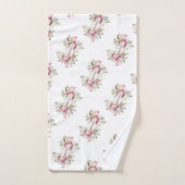 Roze bloemrijke Happy Easter lint Bad Handdoek (Handdoek)