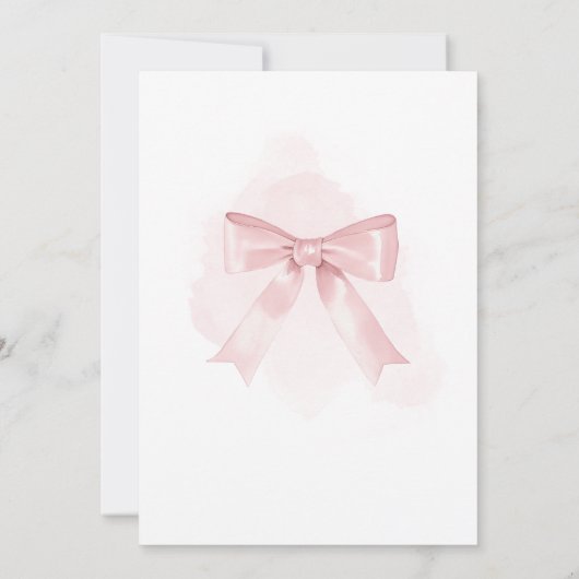 Roze Bloemrijke Hoogland Koe Baby Shower Kaart (Achterkant)