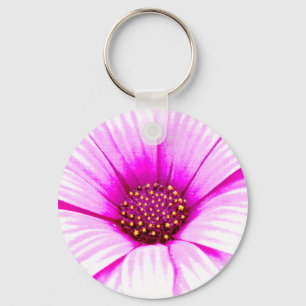 Roze Bloemrijke Keychain