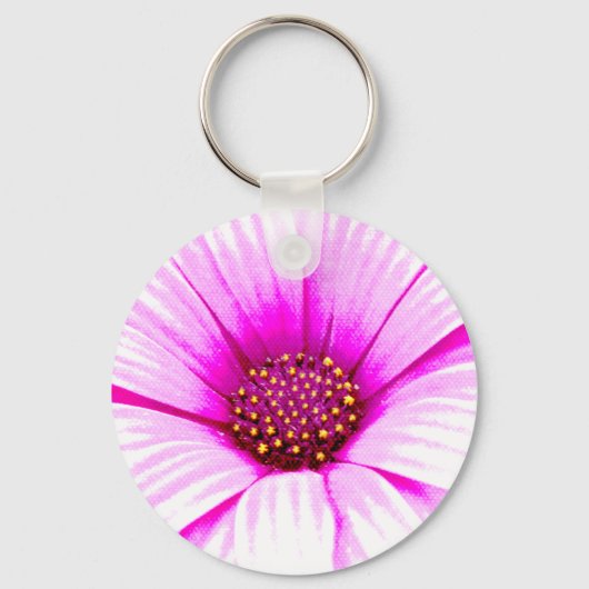 Roze Bloemrijke Keychain (Voorkant)