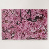 Roze bloemrijke lenteboom legpuzzel (Horizontaal)