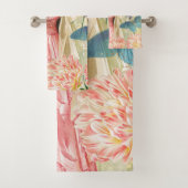 Roze Bloemrijke Victoriaanse Vrouw Regency Bad Handdoek (Insitu)