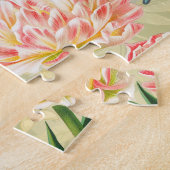 Roze Bloemrijke Victoriaanse Vrouw Regency Legpuzzel (Zijkant)