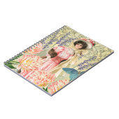 Roze Bloemrijke Victoriaanse Vrouw Regency Notitieboek (Linkerzijde)