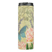 Roze Bloemrijke Victoriaanse Vrouw Regency Thermosbeker (Achterkant)