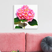 Roze bloemroze bloemroze floraal canvas afdruk (Insitu (Woonkamer))