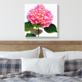 Roze bloemroze bloemroze floraal canvas afdruk (Insitu (Slaapkamer))