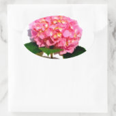 Roze bloemroze bloemroze floraal ovale sticker (Tas)