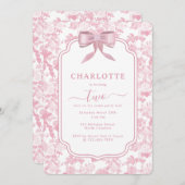 Roze bloemrozen Chinoiserie Meisje Verjaardagsfees Kaart (Voorkant / Achterkant)