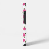Roze bloemrozen iPhone hoesje (Linkerkant)