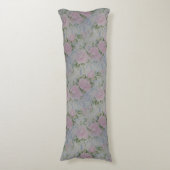 Roze bloemrozen vintage lichaamskussen (Voorkant Verticaal)