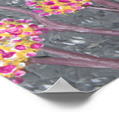 Roze Bloemschermen Poster (Hoek)