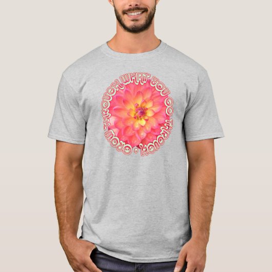 roze bloemschilderkunst t-shirt (Voorkant)