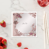 Roze Bloemservetten Servet (Insitu)