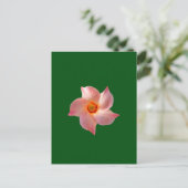 Roze bloemsierkunst briefkaart (Staand voorkant)