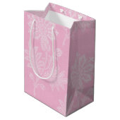 Roze Bloemslinger Kant Bruidsdouche Medium Cadeauzakje (Achterkant Gekanteld)