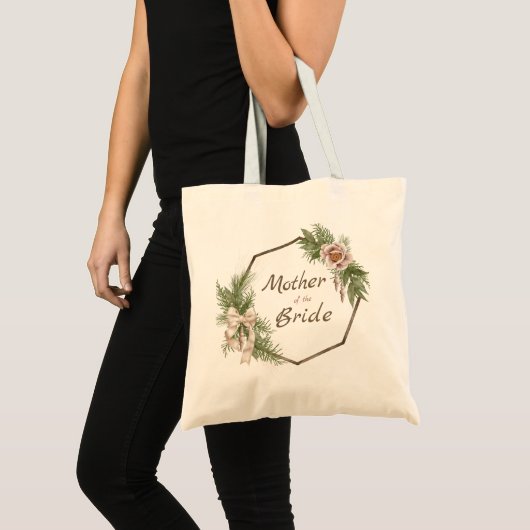 Roze bloemslingers moeder van de bruid tote bag (Voorkant (product))