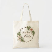 Roze bloemslingers moeder van de bruid tote bag (Voorkant)