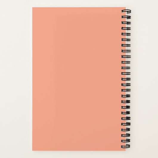 Roze Bloemspiraal Notitieboek met Initiaal L (Achterkant)