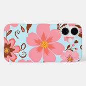 Roze Bloemstemming – Pastel Vibes-Retro bloemen Case-Mate iPhone Case (Achterkant (horizontaal))